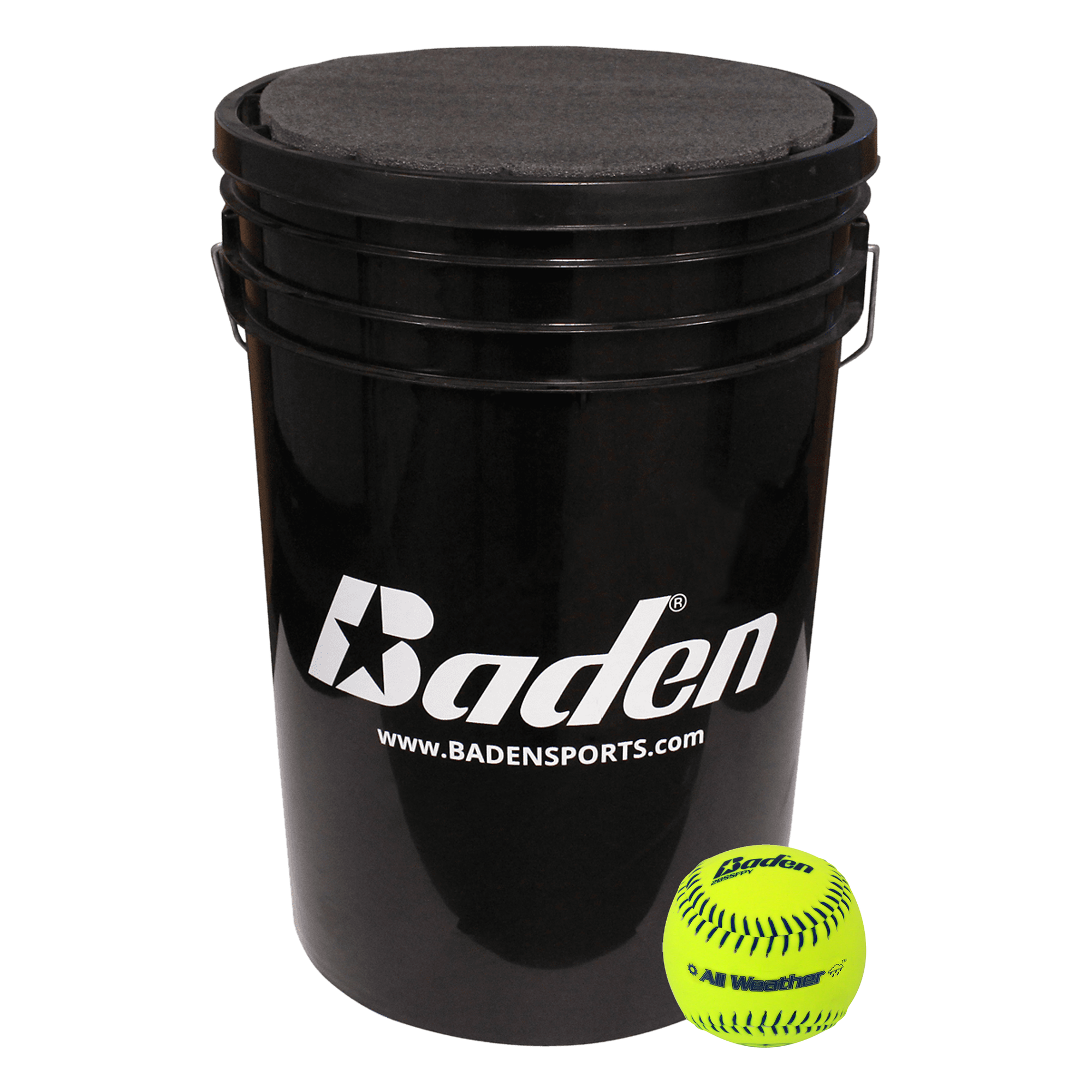24 All Weather Softballs Bucket Baden Sports