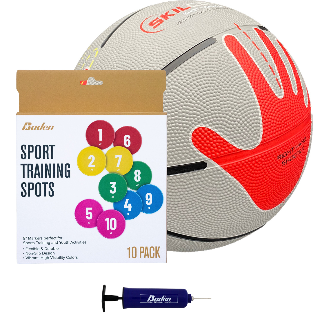 Youth Shooting Form Training Basketball with Drill Markers