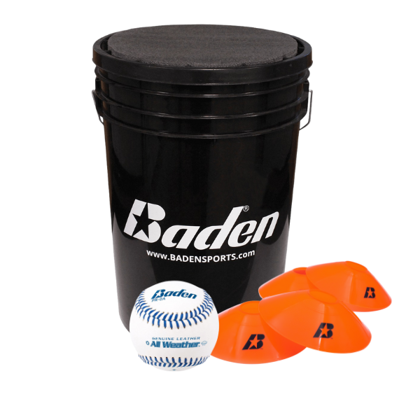 3 DZN All Weather Baseballs + Bucket + Free Cones